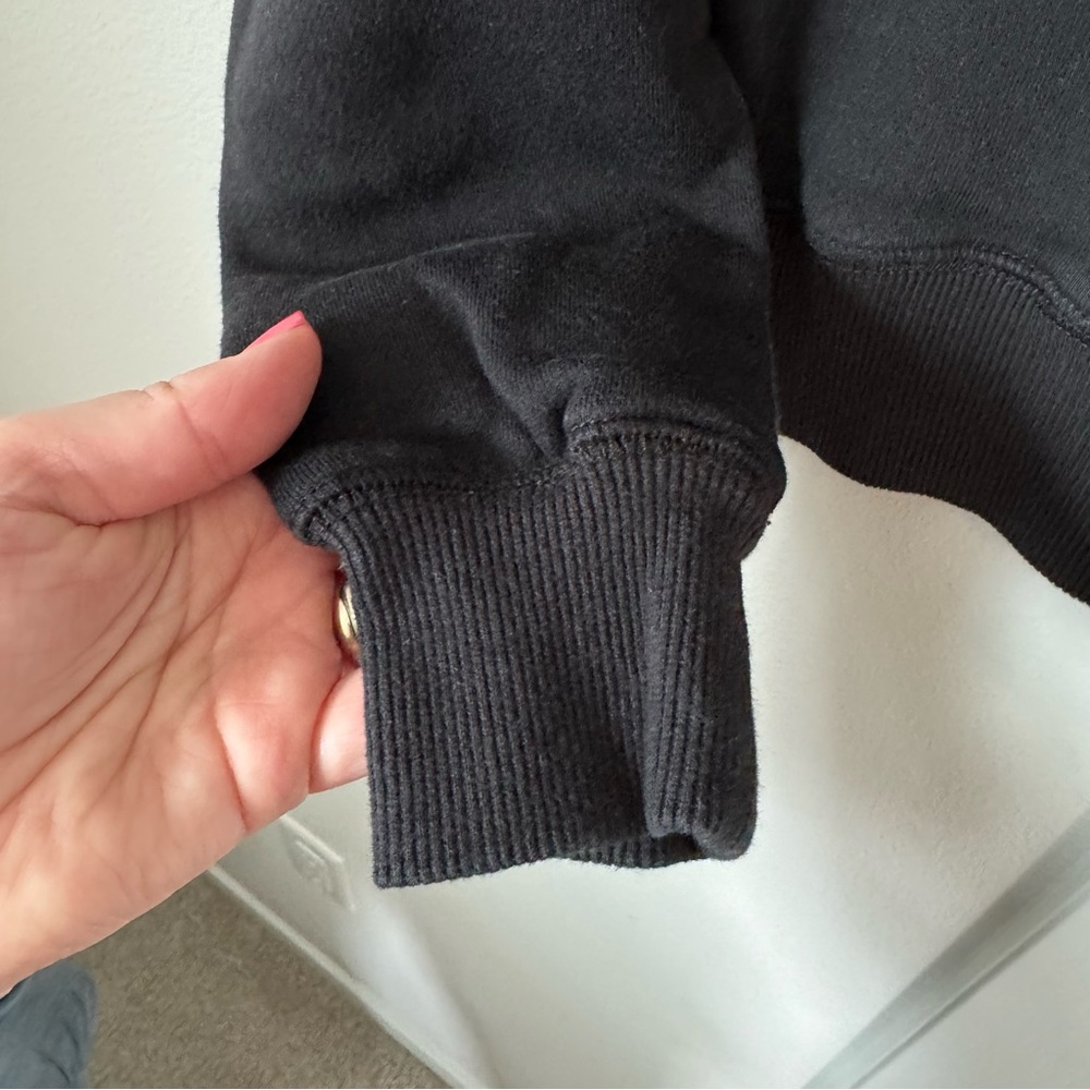 Rebecca Minkoff Black Janine Sweatshirt Size XS Crew Neck Ruffle Feminine Fall - Picture 13 of 16